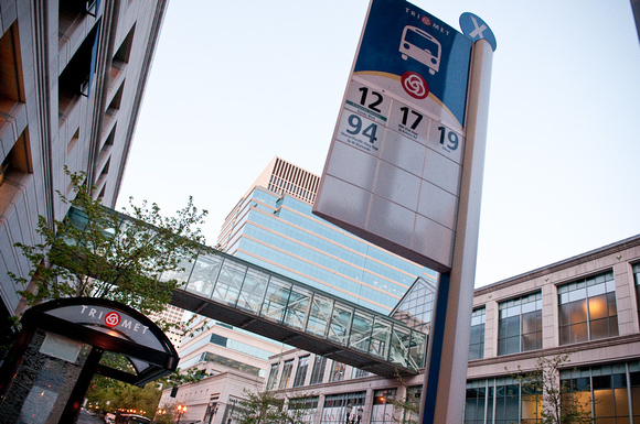 Bus 17 Stop at Pioneer Place