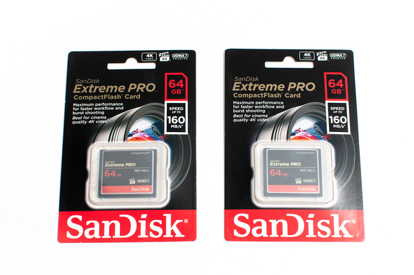 SanDisk 64GB Compact Flash cards