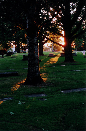 Cemetery at Sunset