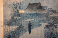 Rainy Evening at Shinobazu Pond by Kasamatsu Shirō