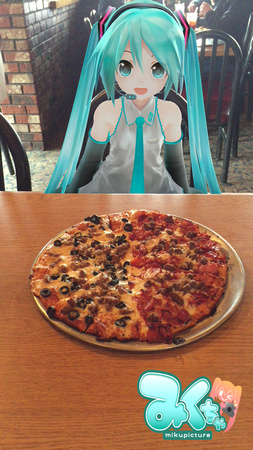 Miku at Abby's Pizza