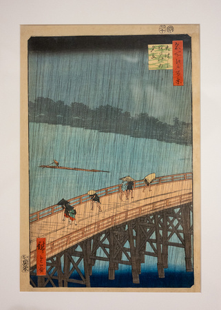 Sudden Shower over Shin=Ōhashi bridge and Atake by Hiroshige