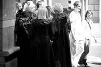 Cosplayers Outside of the Hilton Hotel