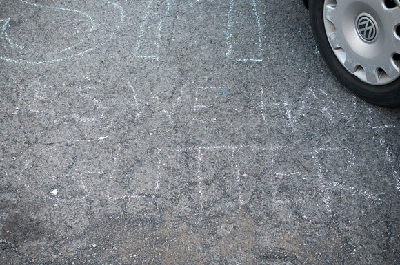 Chalk Drawing Outside of SMYRC