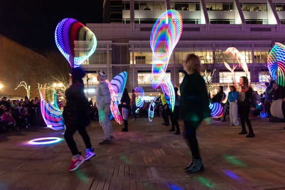 LED Hula Hoop Flash Mob at Director Park