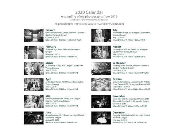 Calendar Page: Photography by Amy Sakurai
