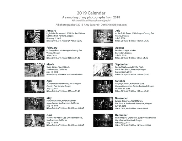 Calendar Page: Photography by Amy Sakurai