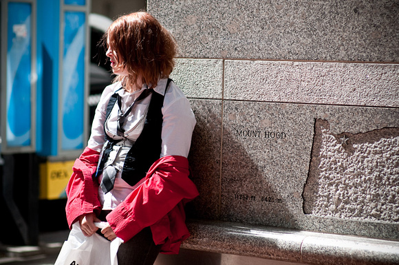 Cosplayer Outside the Hilton