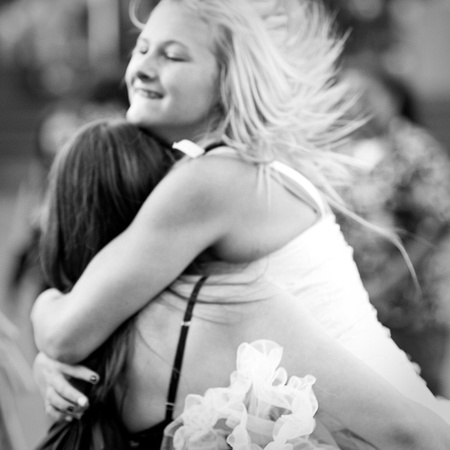 Hug at the Glomp Circle at Pioneer Courthouse Square