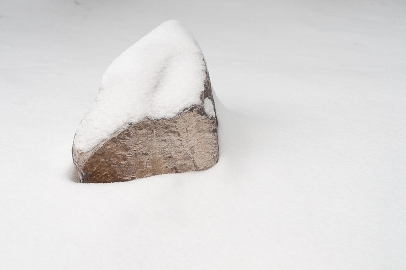 Stone with Snow