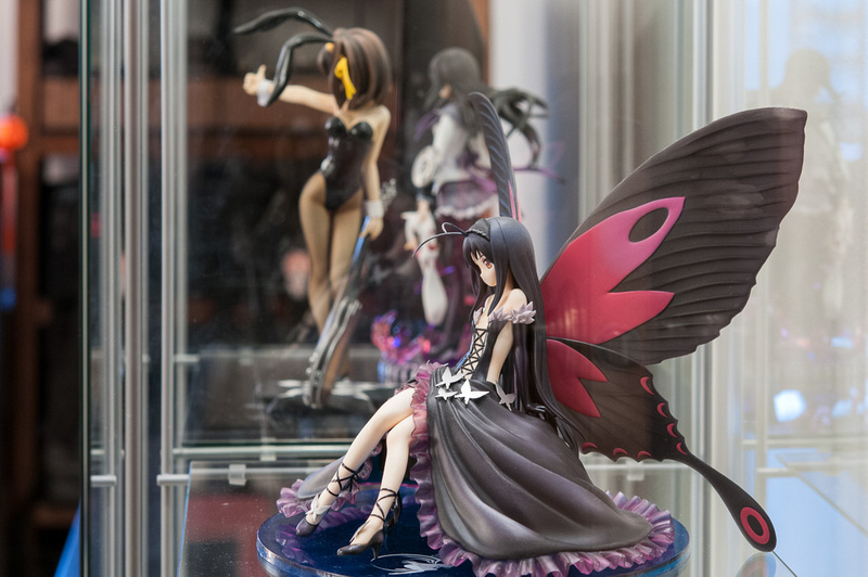 Anime Figurines in the Display Case