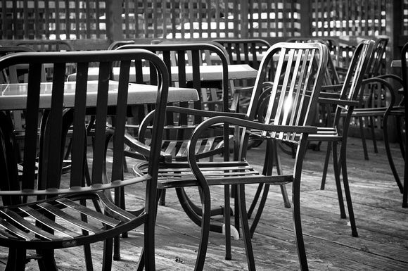 Patio Chairs at Sunset